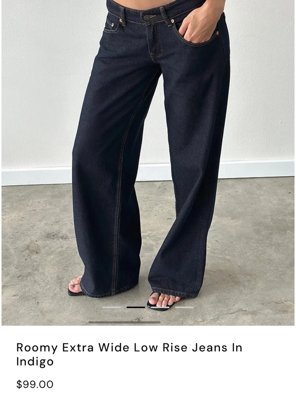 Motel Rocks indigo Wide-Leg Jeans